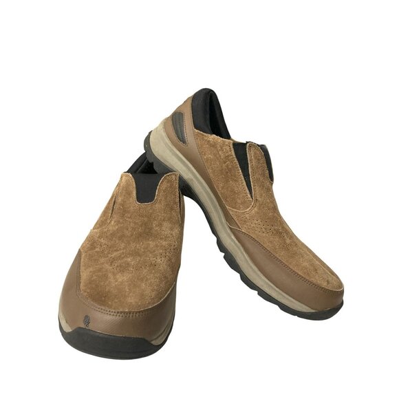 New Balance MW770BR Men's Size 14 Brown Slip-On Suede Walking Shoes